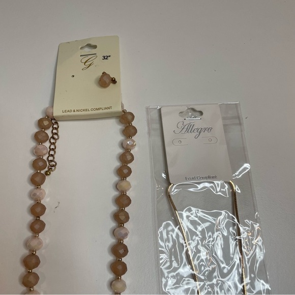 Long Necklaces with Beads and Tassels Costume Jewelry Set of 5 NEW with tags - Picture 4 of 5